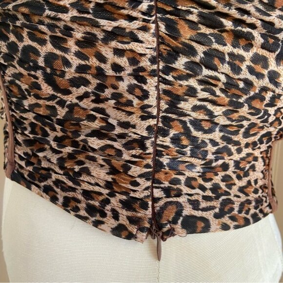 Princess Polly Zaylee Leopard Print Corset Top Women’s Size 4 - Picture 7 of 9